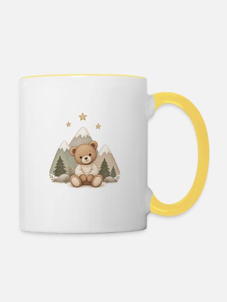LITTLE EXPLORER - Tasse zweifarbig - Weiß/Gelb