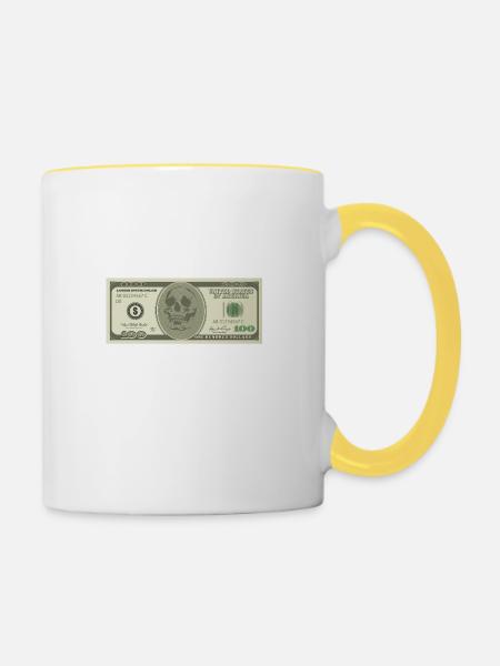 BLACK MONEY - Tasse zweifarbig - Weiß/Gelb
