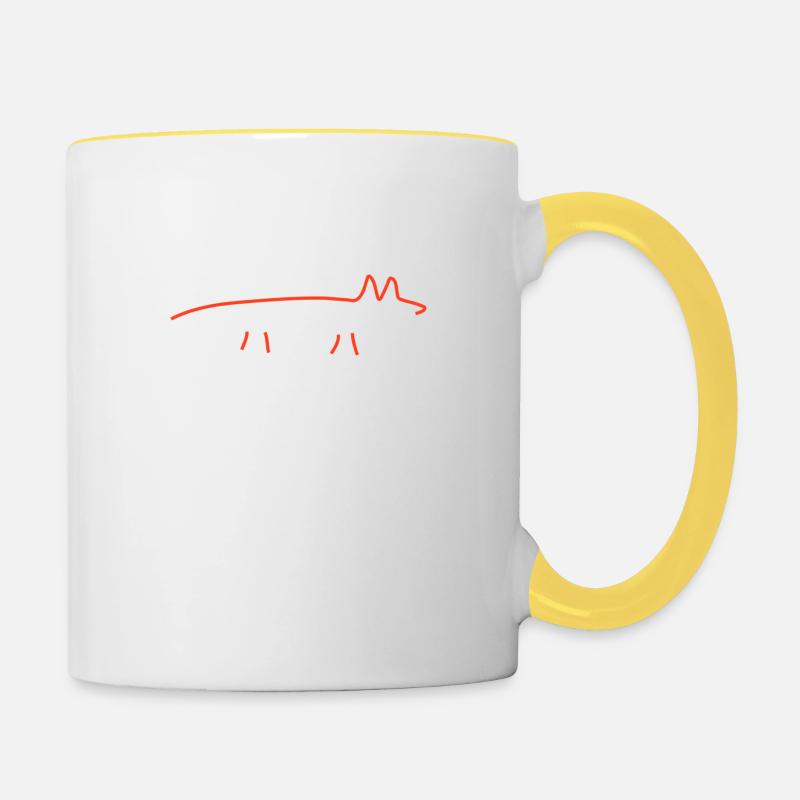 Red Fox - Contrasting Mug - white/yellow