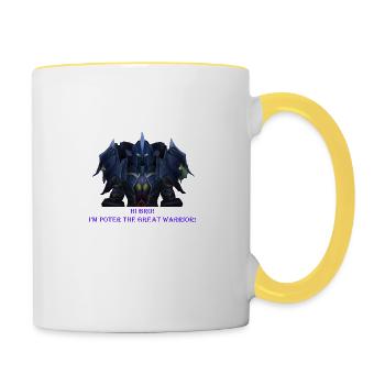 Poter-Krieger - Tasse zweifarbig - Weiß/Gelb - Rechts