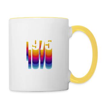 1975 - Tasse zweifarbig - Weiß/Gelb - Rechts