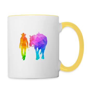 Western Lady Western Rider - Contrasting Mug - white/yellow - Right