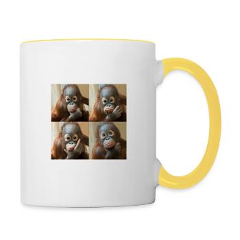 Meine Empfindungen - Tasse zweifarbig - Weiß/Gelb - Rechts