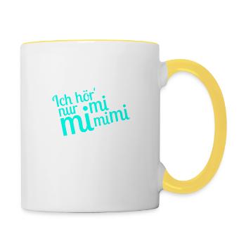 Ich hör' nur mimimimi - Tasse zweifarbig - Weiß/Gelb - Rechts