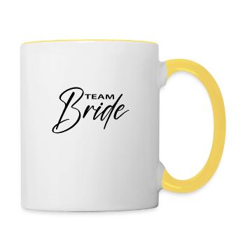 Team Bride - Contrasting Mug - white/yellow - Right