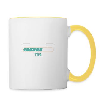 Idée cadeau de travailleur social travailleur social - Mug contrasté - blanc/jaune - Droite