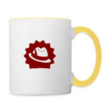 Hut - Tasse zweifarbig - Weiß/Gelb - Rechts