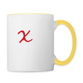 XMAS Christmas Cool Design - Contrasting Mug - white/yellow - Right