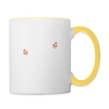 Backfee - Tasse zweifarbig - Weiß/Gelb - Rechts