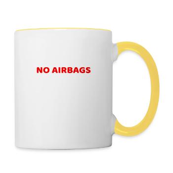 Airbags - Mug contrasté - blanc/jaune - Droite