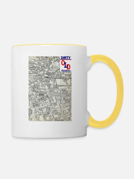 Krönung St - Tasse zweifarbig - Weiß/Gelb