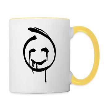 Smile Spray Cool - Tasse zweifarbig - Weiß/Gelb - Rechts