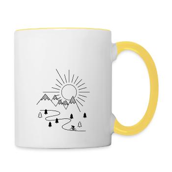 Cycling - Contrasting Mug - white/yellow - Right