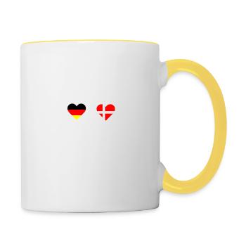 Cadeau Pulse Denmark North disant - Mug contrasté - blanc/jaune - Droite