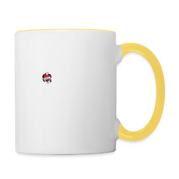 Vintage I Love My Hot Girlfriend - I Heart My - Mug contrasté - blanc/jaune - Droite