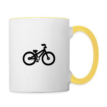 Bicycle Bike Sport - Contrasting Mug - white/yellow - Right