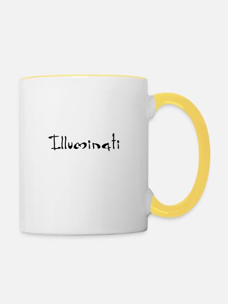 Illuminaten - Tasse zweifarbig - Weiß/Gelb