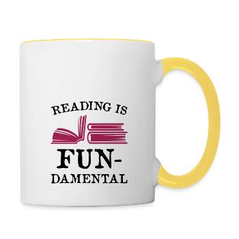 Reading is fundamental - Contrasting Mug - white/yellow - Right