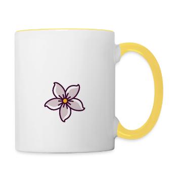 jasmin - Mug contrasté - blanc/jaune - Droite