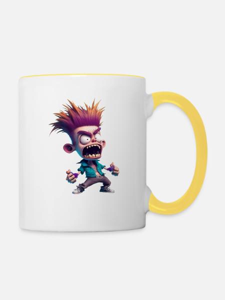 Timmy - Tasse zweifarbig - Weiß/Gelb