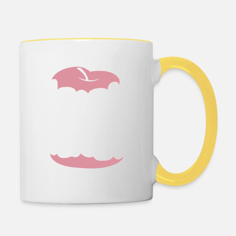VexierBild (Apfel-Edition) - Tasse zweifarbig - Weiß/Gelb