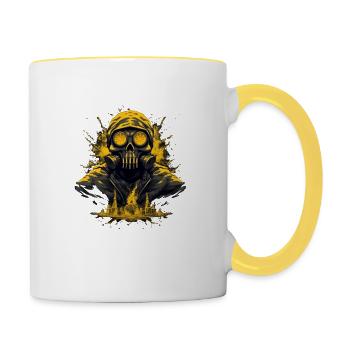 Tschernobyl-Atom 14 - Tasse zweifarbig - Weiß/Gelb - Rechts