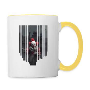 Happy Halloween - Tasse zweifarbig - Weiß/Gelb - Rechts
