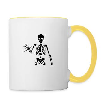 Cybermen xray - Tasse zweifarbig - Weiß/Gelb - Rechts