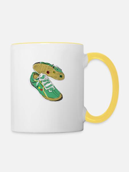 turnschuh RASTA - Tasse zweifarbig - Weiß/Gelb