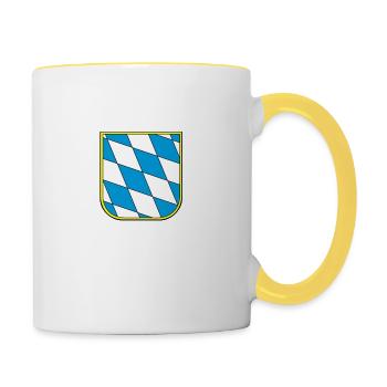 by_signet_schrift - Mug contrasté - blanc/jaune - Droite