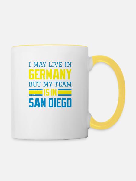 San Diego - Tasse zweifarbig - Weiß/Gelb