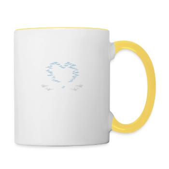 Hund - Nicht mehr an meiner Seite - Tasse zweifarbig - Weiß/Gelb - Rechts
