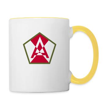 Fünfzehnte Armee - Tasse zweifarbig - Weiß/Gelb - Rechts