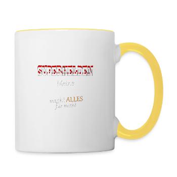 OMI alles - Tasse zweifarbig - Weiß/Gelb - Rechts