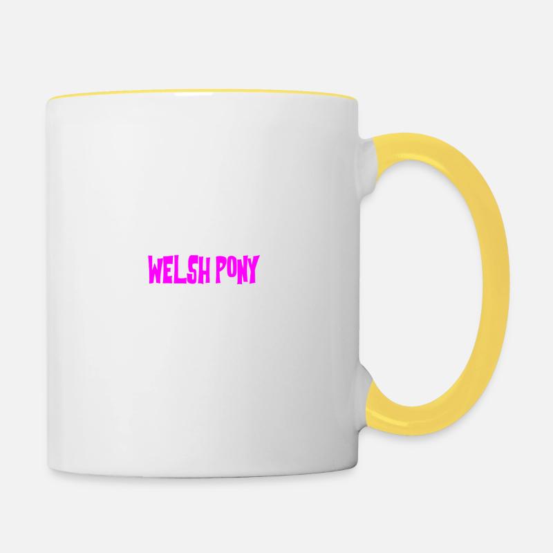 WELSH PONY - Glitzer - Tasse zweifarbig - Weiß/Gelb