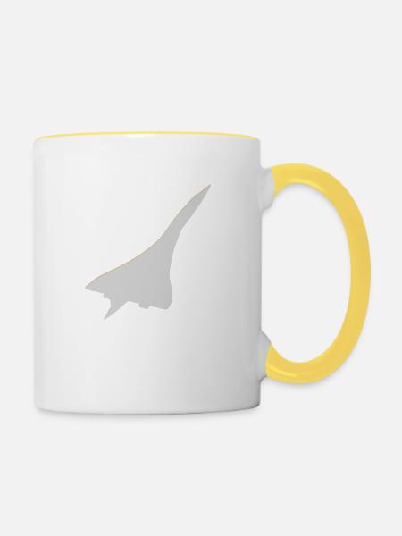 Concorde - Tasse zweifarbig - Weiß/Gelb