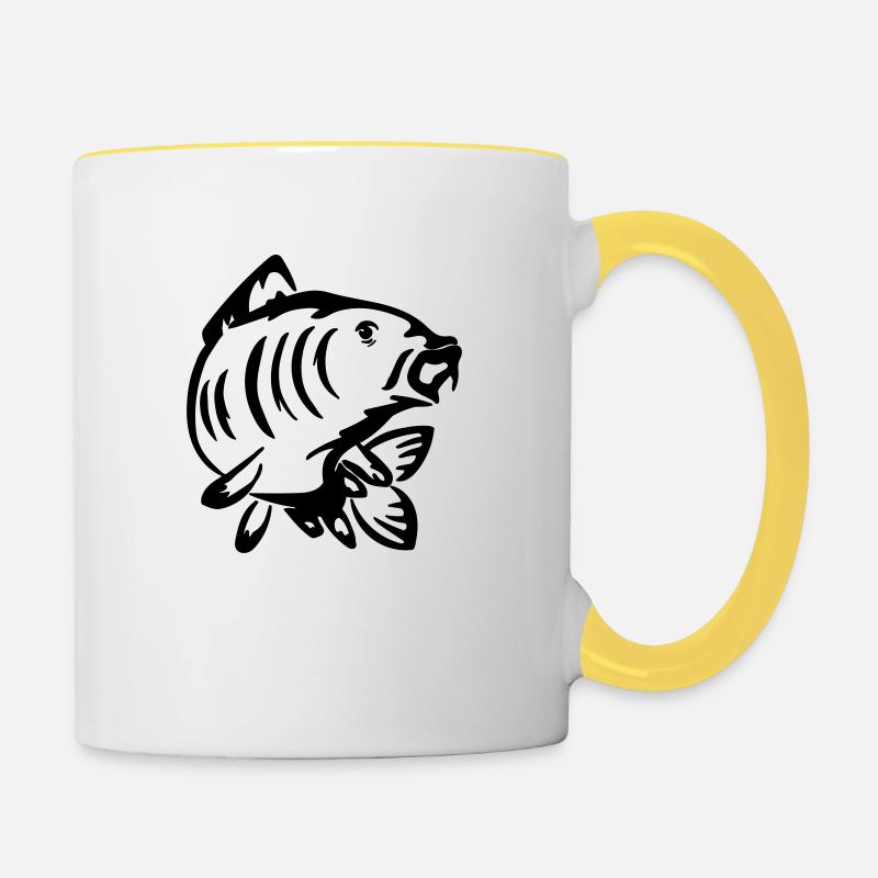 carp - Contrasting Mug - white/yellow