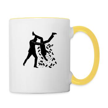 On the fly! - Contrasting Mug - white/yellow - Right