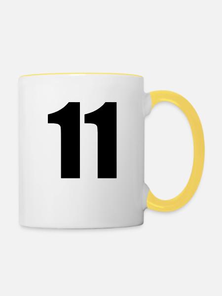 11 - Tasse zweifarbig - Weiß/Gelb