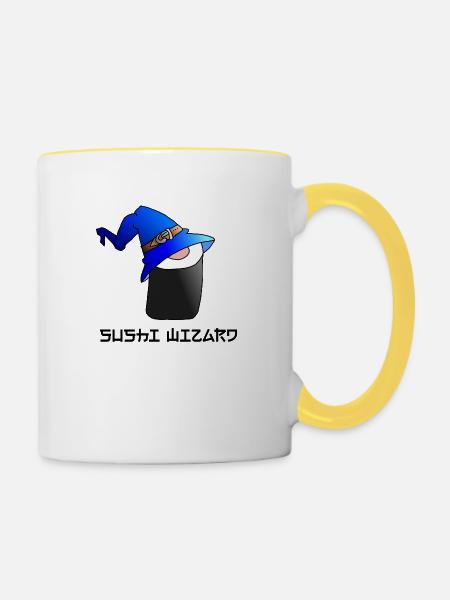 Sushi Wizard - Tasse zweifarbig - Weiß/Gelb