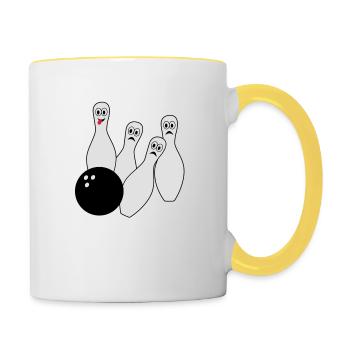 Bowling - Contrasting Mug - white/yellow - Right