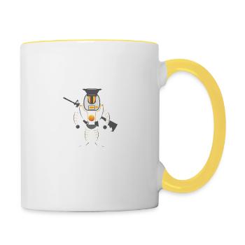 Thermonator Terminator Gift Idea - Contrasting Mug - white/yellow - Right