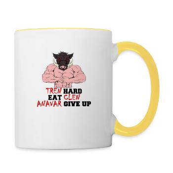 tren schwer - Tasse zweifarbig - Weiß/Gelb - Rechts
