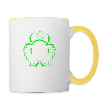 Chemistry lab profession work gift nerd chemist - Contrasting Mug - white/yellow - Right
