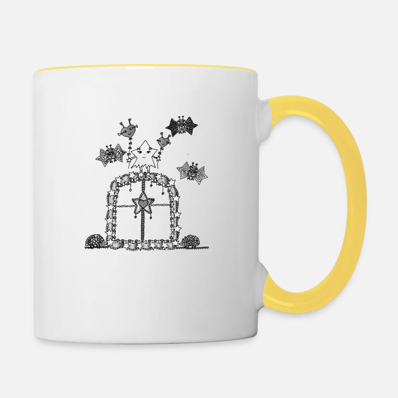 Magical Gate Magica - Les Gardiens d'Orbis - Mug contrasté - blanc/jaune