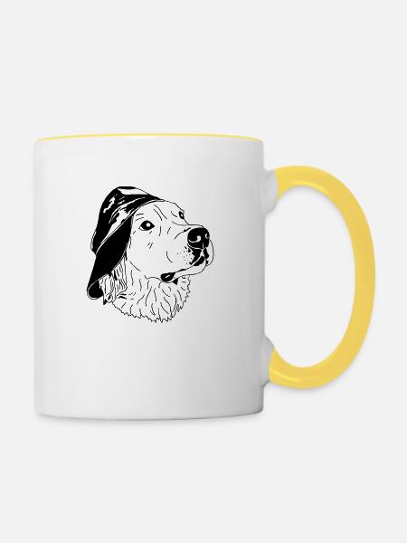 Golden Retriever - Tasse zweifarbig - Weiß/Gelb