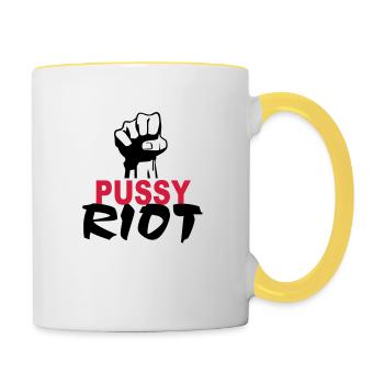 Pussy Riot - Contrasting Mug - white/yellow - Right