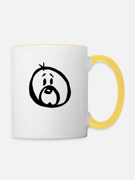 SEAL-Logo - Tasse zweifarbig - Weiß/Gelb