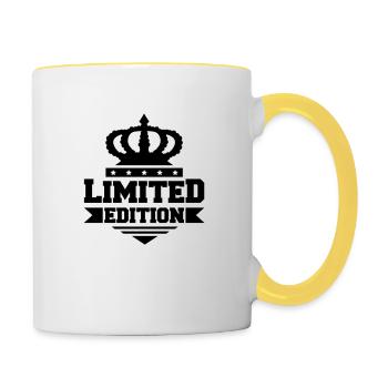 limited_edition_logo_wo1 - Mug contrasté - blanc/jaune - Droite