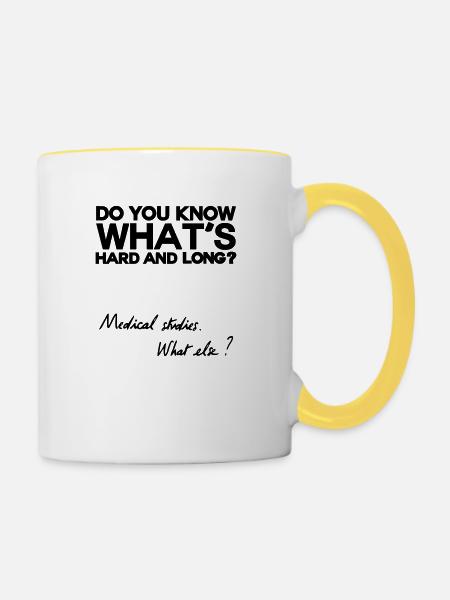 Was sonst? - Tasse zweifarbig - Weiß/Gelb